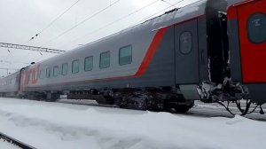 ТЭП70БС-324. Отправление со 160 поездом. Петрозаводск. Приветствие.