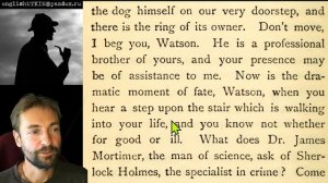 Шерлок Холмс 5-ЧТЕНИЕ на Английском-Собака Баскервилей-перевод книги с английского с комментариями