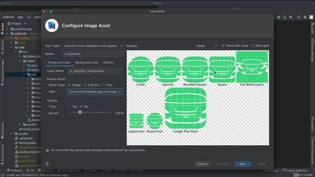 Как поменять иконку Flutter приложения в Android Studio за 3 минуты