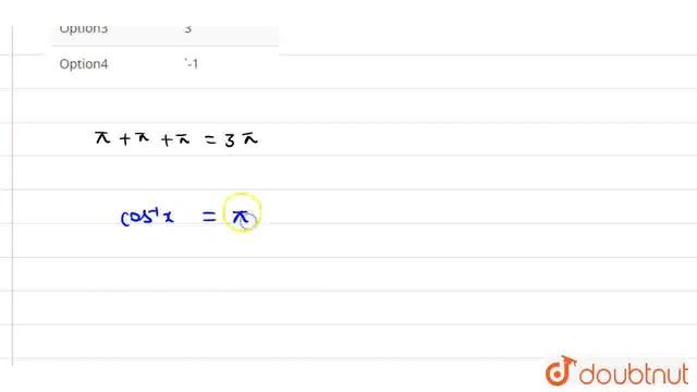 If cos^(-1)x+cos^(-1)y+cos^(-1)z=3pi, then xy+yz+zx is equal to: | CLASS 12 | SAMPLE PAPER 2 | M... смотреть онлайн