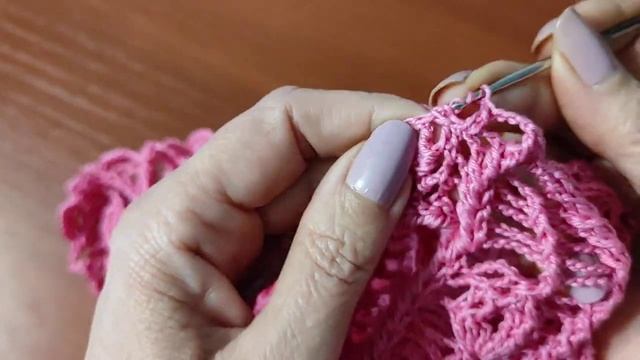 АЖУРНАЯ, РЕЛЬЕФНАЯ САЛФЕТКА крючком 3часть 31 38ряды  Подробное видео для начинающих