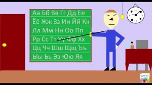 Учим русский алфавит в школе. Развивающий мультик.