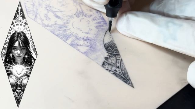Tattoo Shading Tutorial with a 1-Liner Needle: From Design to Finished Tattoo
