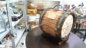 Бочка-бар "Home bar" с ковкой 33,5*30*28 см.