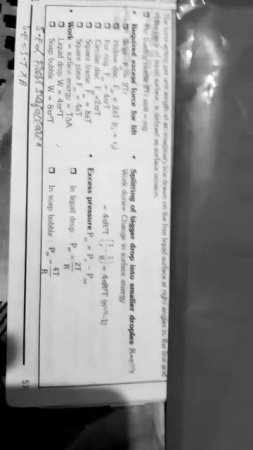 Surface tension definition & formula for diff shape body