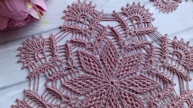 Салфетка вязаная крючком #салфеткакрючком #dolly #салфетка #
