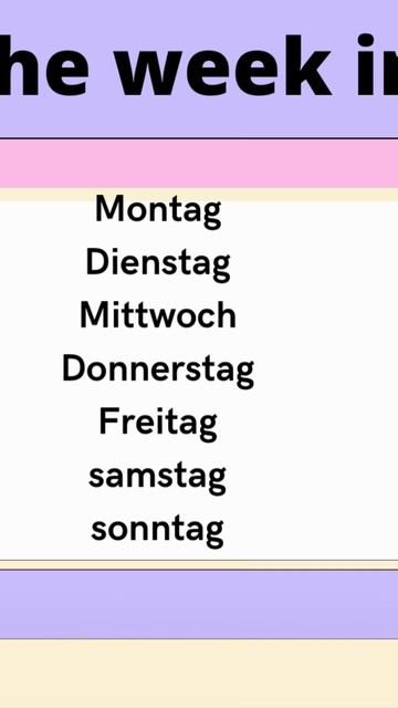 Learn German 20 seconds // Days of the week// wochentage смотреть онлайн