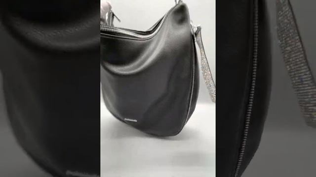 Сумка женская большая на плечо Lusha черная смотреть онлайн