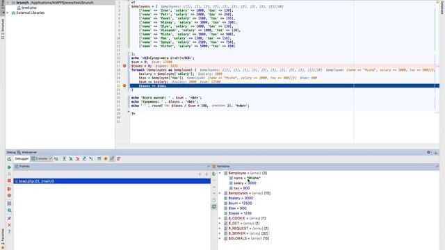 Простой пример работы с отладчиком смотреть онлайн