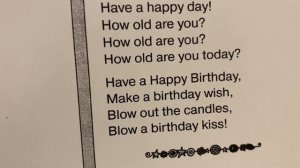 Английский/2 класс/ Учим песенку: Have a Happy Birthday/03.12.20