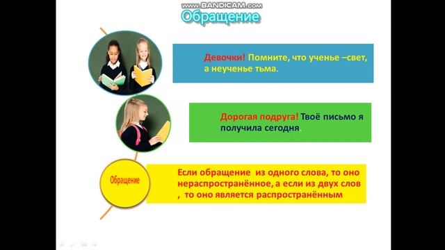 Тема урока: Обращение 8 класс смотреть онлайн