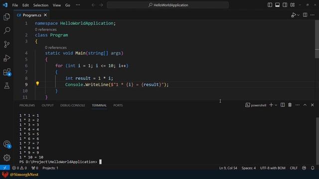 C# Tutorial - Basic - 078 - Nested Loops