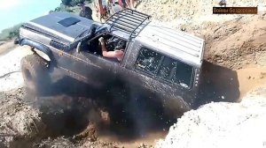 Грязевые внедорожные испытания 4x4 и подъемы в гору , Nissan Patrol K160 3.3 Турбодизель.