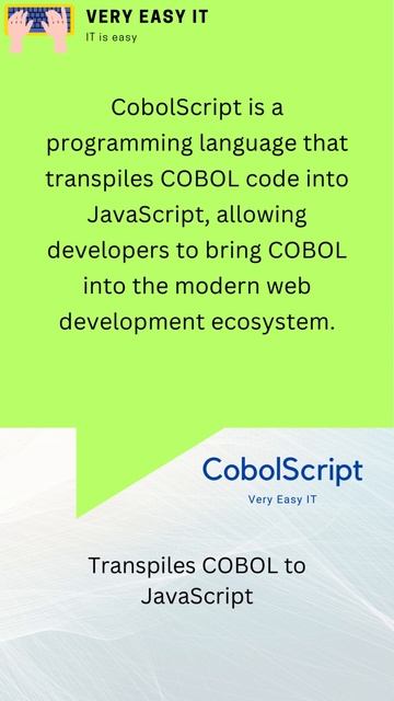 Cobol Script interesting facts | Very Easy IT |  #programming #easy #facts #cobol