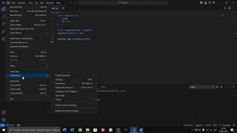 Выведение чистого кода VS Code