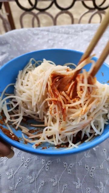 bibim-guksu/Korean spicy cold noodles #shorts