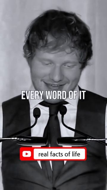 Ed Sheeran inspirational speech #realfactsoflife #rfol смотреть онлайн