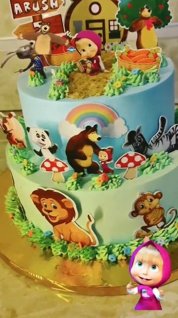 Masha and bear cake #5thbirthdaycake #cakeideas #cakeshorts #birthday