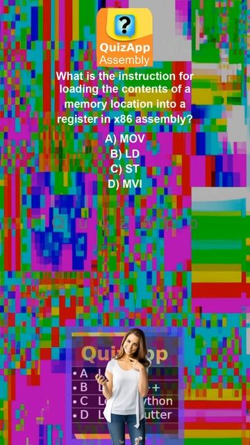 Assembly What is the instruction for loading the contents of a memory location into a register in x