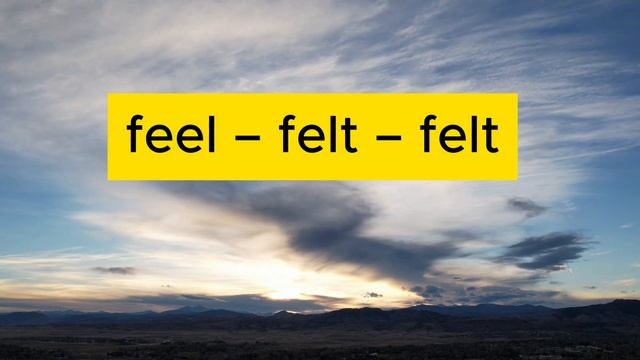 Неправильные глаголы часть 2