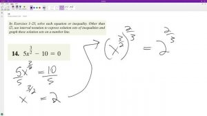 5x^3/2 - 10 = 0 solve for x