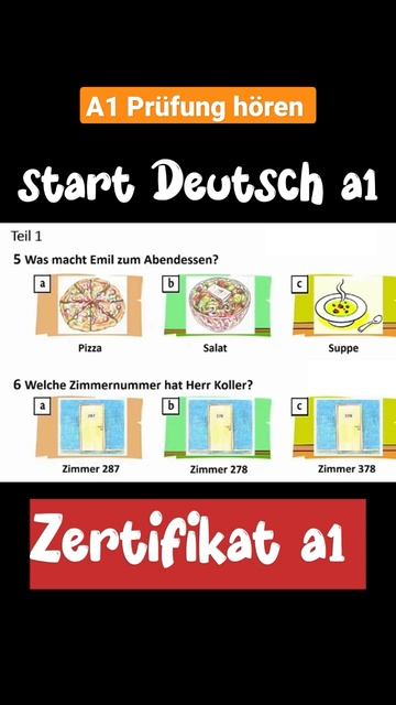 Prüfung a1 hören teil1-5 смотреть онлайн
