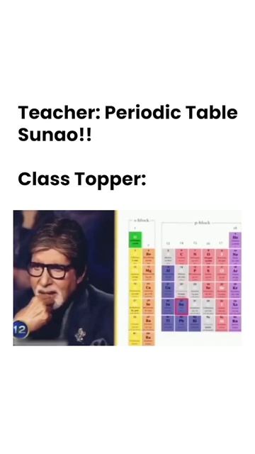 Chemistry Meme  Periodic Table  Class Topper meme chemistrymemes BiologyNEET