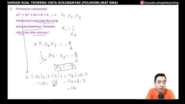 Variasi Soal Teorema Vieta Sukubanyak Mat SMA