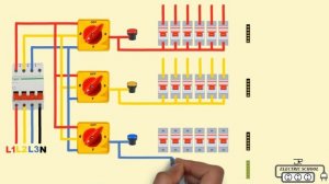 Подключение трехфазного переключателя ручного переключения