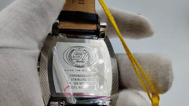 Часы мужские Invicta S1 Rally цвет серебро-чёрный. Диаметр 48мм. Кожаный ремешок в квадрат цена 250