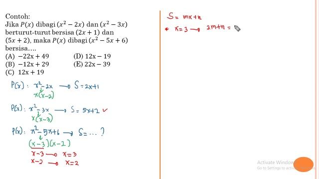 POLINOMIAL - 5 Teorema Sisa dan Teorema Faktor