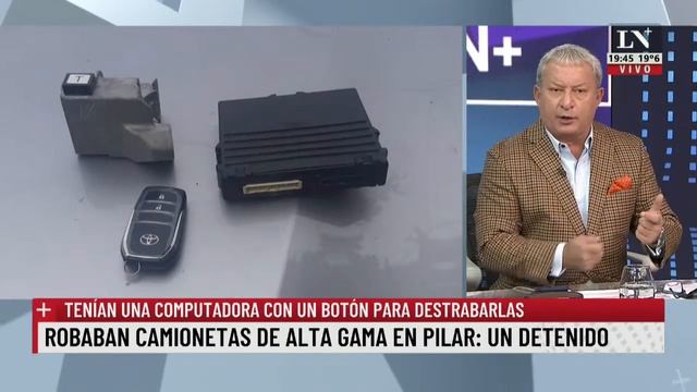 Robaban camionetas de alta gama: 1 detenido. Las destrababan con un botón desde una computadora