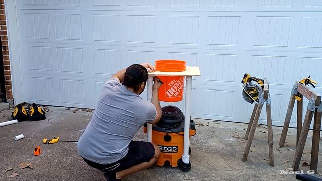 Compact Dust Collection Cart | Dustopper Cyclone, Ridgid Shop Vac