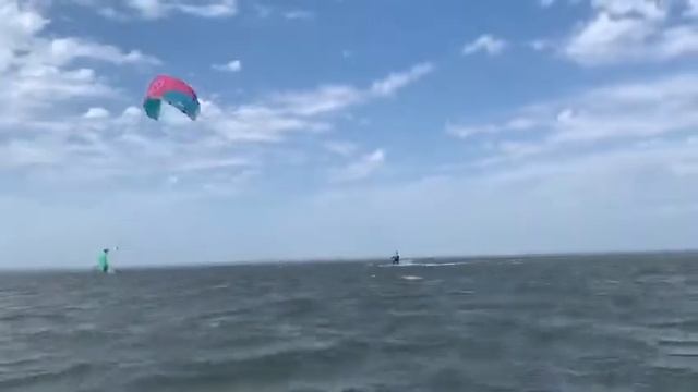 Кайтсерфинг в Анапе. Кайт школа Russian Wind, Ученики Сергей, Ильдар, Миша, Саша, Ольга, Владимир.