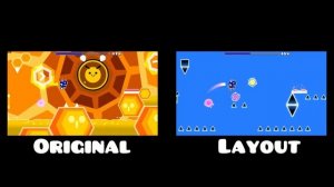 "B" Original vs Layout | Geometry Dash Comparison