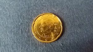 euro coin.20 cent year 2012.BELGIUM