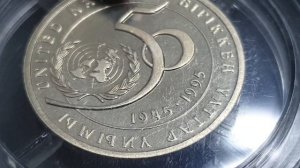 Монета-загадка: 20 тенге 1995 50 лет ООН из оборота, но штемпелями proof. Как такое могло быть? Пиш