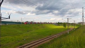 Грузовые, пассажирские поезда на Люберецком узле. Станции Панки, Люберцы 1 и пересечение жд веток.
