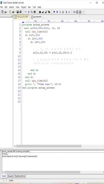 09  Fortran Tip, Pay attention to the access order of multidimensional arrays