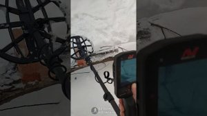 Minelab Manticore кирпич и 1 копейка под ним