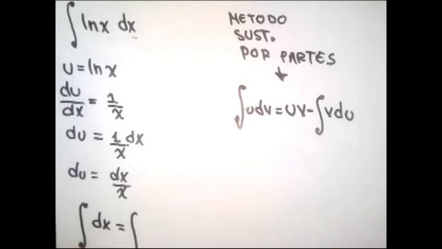 INTEGRACION POR PARTES - Integral ln(x) dx - EJERCICIO 1 смотреть онлайн