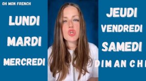 Les jours de la semaine en français #французский #frenchlessons  #français #francese