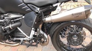 Custom BMW RnineT Racer with Akrapovic exhaust