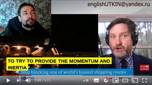 Английский ПО НОВОСТЯМ с Субтитрами- Контейнеровоз застрял в Суэцком Канале смотреть онлайн