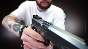 Страйкбольный пистолет Tokyo Marui Colt 1911 Hi-Capa 5.1 Stainless (6 мм, GBB, хром) Видео Обзор