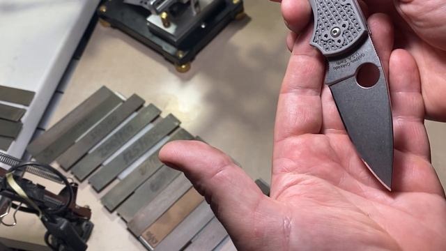 Заточил нож 🔪 Spyderco Native со сталью Maxamet.