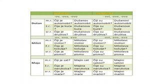 Lesson 11.3 Serbian language - Possessive adjectives