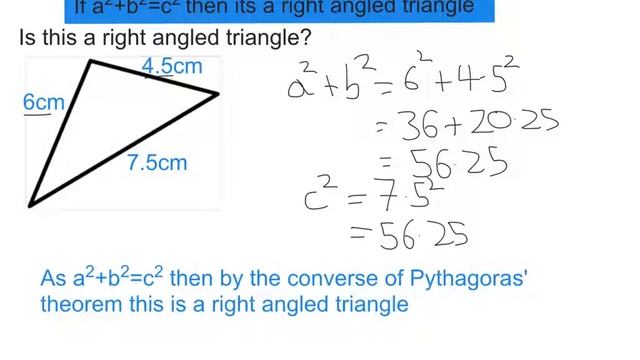 Pythagoras' Theorem: Converse of Pythagoras' Theorem смотреть онлайн