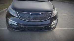 Утеплитель на решетку радиатора KIA Sportage 3 (2010-2016) / КИЯ Спортейдж 3