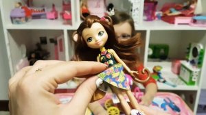 Enchantimals Merit Monkey and Compass! Энчантималс обезьянка Мерит Манки и Компасс!Фруктовая тележк
